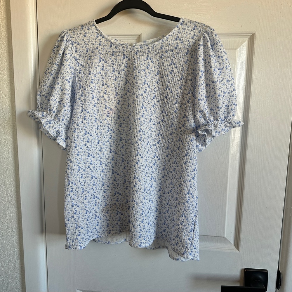 Floral Puff Sleeve Top
